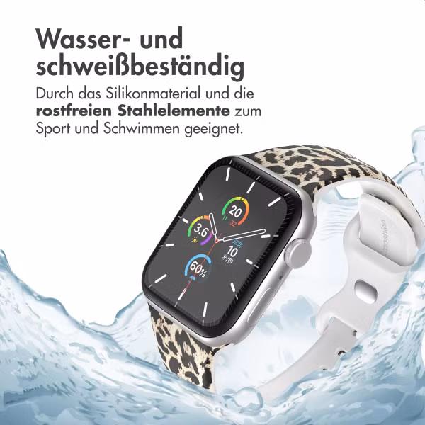 imoshion Silikon-Armband⁺ für Apple Watch Series 1 t/m 11 / SE / Ultra (44/45/46/49 mm) - Leopard