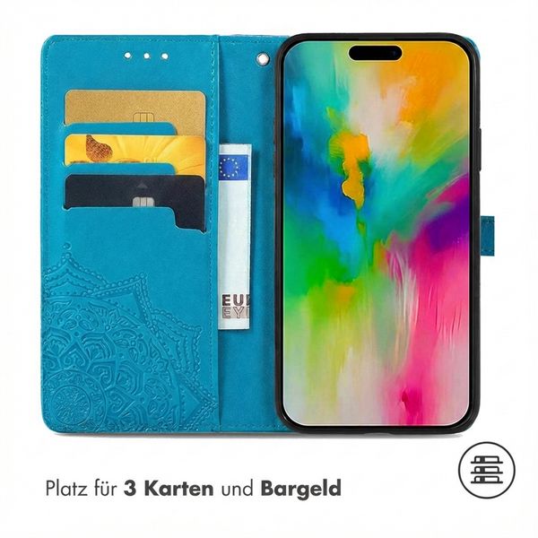 imoshion Mandala Klapphülle Apple iPhone 16 - Türkis