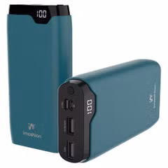 imoshion Powerbank 20.000 mAh - 22,5W Schnellladegerät - USB-C / USB-A - Petrol Green