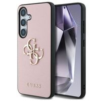 Guess 4G Metal Logo Saffiano Backcover Samsung Galaxy S25 - Rosa
