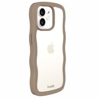Holdit Wavy Case für das Apple iPhone 12/12 Pro - Mocha Brown / Transparent