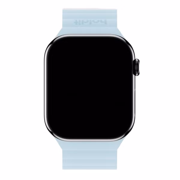Holdit Silikonarmband Magnet für Apple Watch Series 1 - 11 / SE / Ultra (44/45/46/49 mm) - Mineral Blue / Grey
