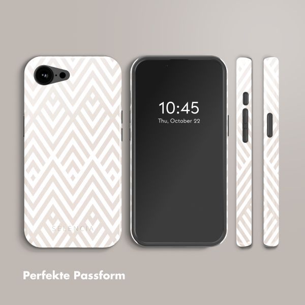 Selencia Vivid Rückabdeckung mit MagSafe Apple iPhone 16e - Beige Zigzag
