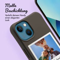 Personalisierte Color Backcover MagSafe mit abtrennbarem Band und Polaroid für iPhone 13 - Black Coffee