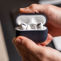 Accezz Echtleder Case  Apple Airpods Pro 3 - Dunkelblau