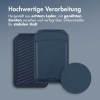 Accezz Leder-Wallet mit Standfunktion - Geeignet für MagSafe und Qi2 - Nightfall Blue