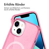 imoshion Sparkle Back Cover mit MagSafe Apple iPhone 14 - Glitzer Rosa
