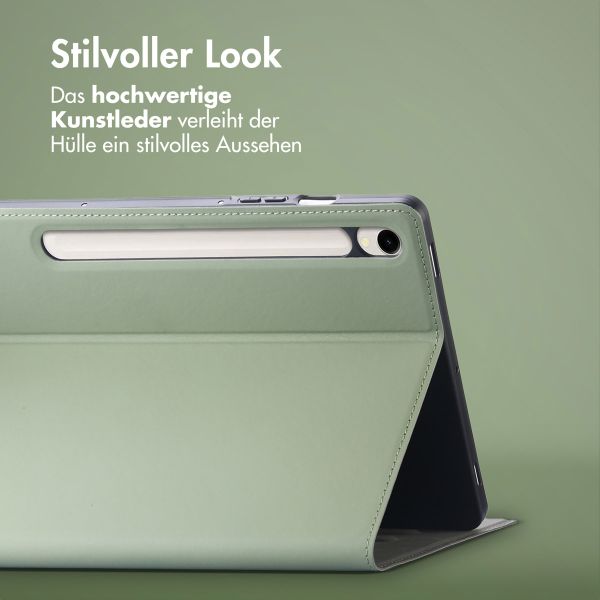 Accezz Classic Klapphülle Samsung Galaxy Tab S9 11.0 Zoll / Tab S10 FE / S9 FE 10.9 Zoll - Grün