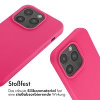 imoshion Silikonhülle mit Band für das iPhone 14 Pro - Rosa fluoreszierend