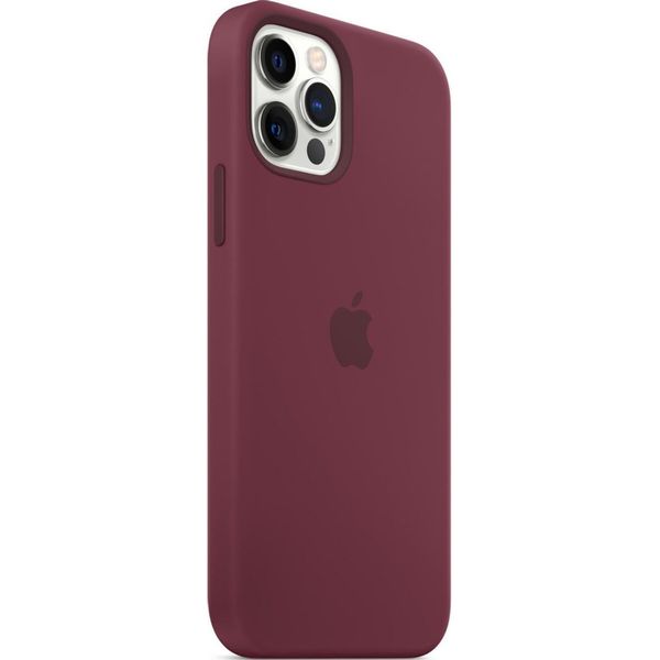 Apple Silikon-Case MagSafe iPhone 12 (Pro) - Plum