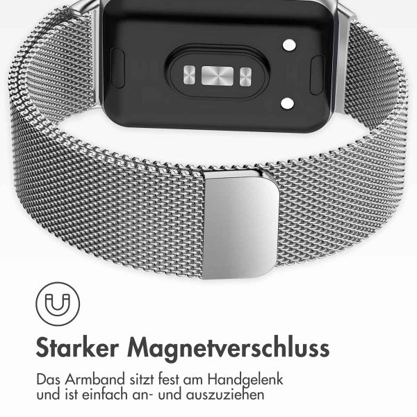 imoshion Magnetisches Milanaise Armband für das  Samsung Galaxy Fit 3 - Silber