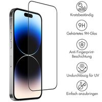 Accezz Full Cover Screen Protector aus gehärtetem Glas für das iPhone 15 Pro