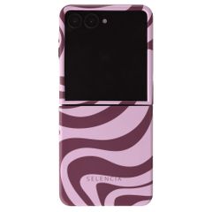 Selencia Vivid Rückabdeckung mit MagSafe Samsung Galaxy Z Flip 8 - Wavy Swirl Pink Plum
