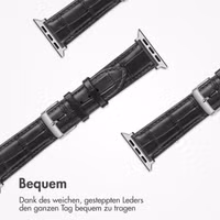 imoshion Leder-Krokodilarmband für das Apple Watch Series 1 bis 9 / SE (38/40/41 mm) | Series 10 / 11 (42 mm) - Schwarz