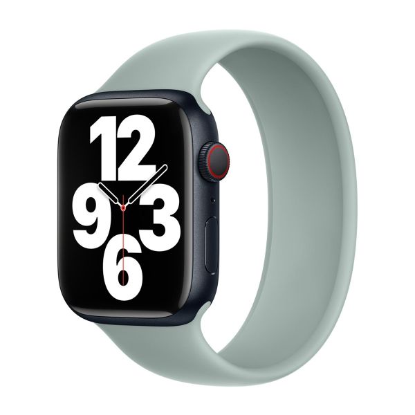 Apple 4 Pack Silikon Solo Loop für Apple Watch | 38/40/41/42 mm - Größe 7 - White/ Marigold/ Abyss Blue/ Succulent