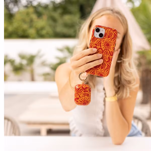 Selencia Vivid Back Cover Apple iPhone SE (2022 / 2020) / 8 / 7 - Tropical Vibes Apricot