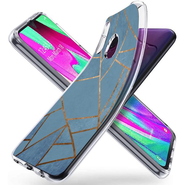 imoshion Design Hülle für das Samsung Galaxy A40 - Blue Graphic