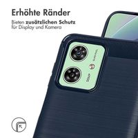 imoshion Brushed Back Cover Motorola Moto G54 - Dunkelblau