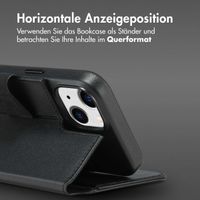Accezz 2-in-1 Klapphülle aus Leder mit MagSafe Apple iPhone 14 - Onyx Black