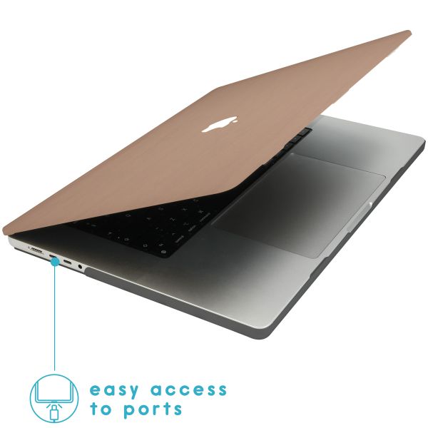 imoshion Design Laptop Cover für das MacBook Pro 16 Zoll (2021 / 2023 M3 chip / 2024 M4 chip) - A2485 / A2780 / A2991 / A3186 / A3403 - Light Brown Wood