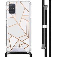 imoshion Design Hülle mit Band für das Samsung Galaxy A71 - White Graphic