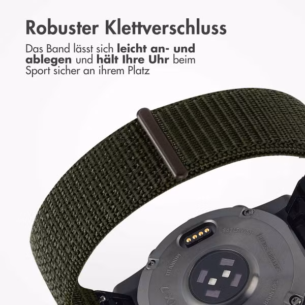 imoshion QuickFit® Nylon Armband -   Garmin 20 mm Anschluss - Größe L/XL - Grün