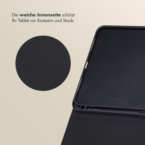 Selencia Sabi Klapphülle Apple iPad 11 (2025) 11 Zoll A16 / iPad 10 (2022) 10.9 Zoll - Midnight Black