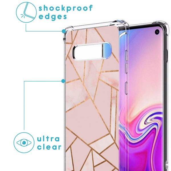 imoshion Design Hülle mit Band für das Samsung Galaxy S10 Plus - Pink Graphic