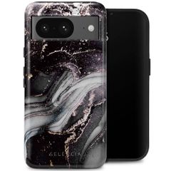 Selencia Vivid Tough Back Cover für das Google Pixel 8 - Chic Marble Black