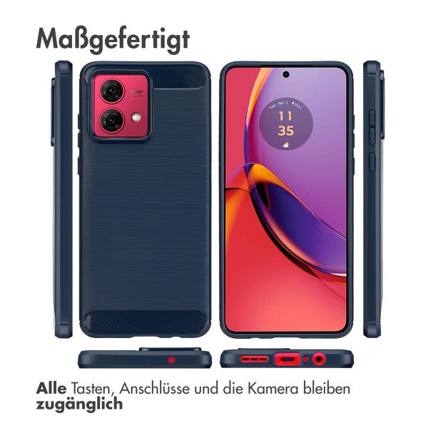 imoshion Brushed Back Cover Motorola Moto G84 - Dunkelblau