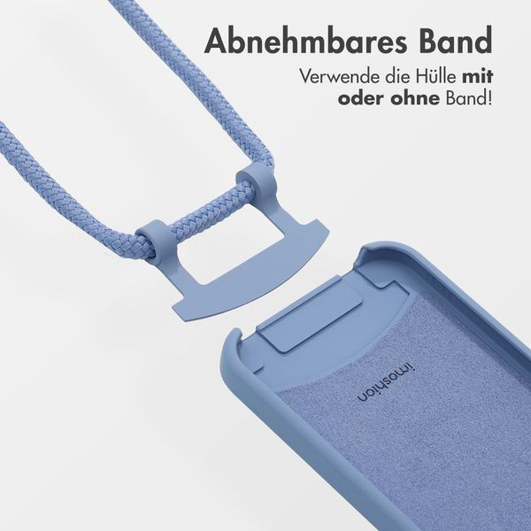 imoshion Color Backcover mit abnehmbarem Handykette und MagSafe Apple iPhone 12 (Pro) - Ash Blue