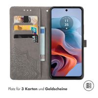 imoshion Mandala Klapphülle für das Motorola Moto G34 - Grau