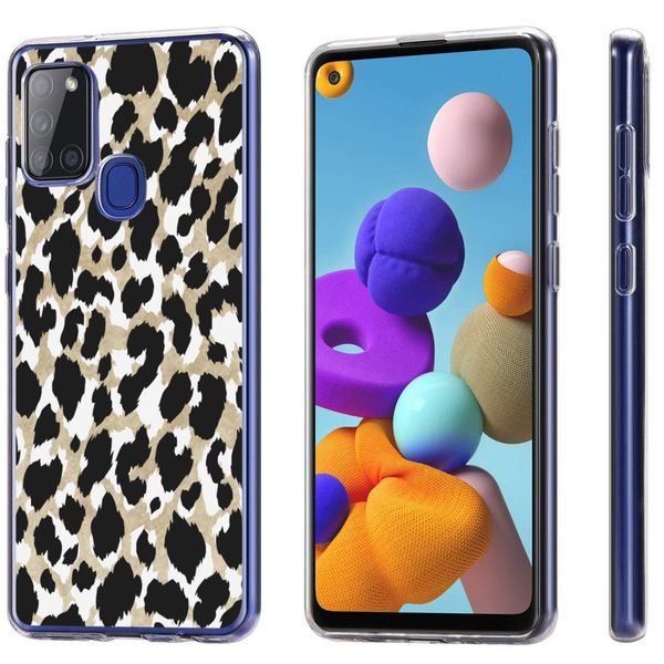 imoshion Design Hülle für das Samsung Galaxy A21s - Leopard / Schwarz