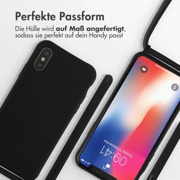 imoshion Silikonhülle mit Band für das iPhone X / Xs - Schwarz