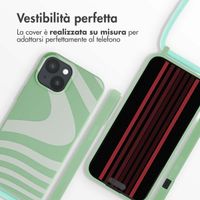 imoshion SilikonHülle design mit Band Apple iPhone 15 - Retro Green