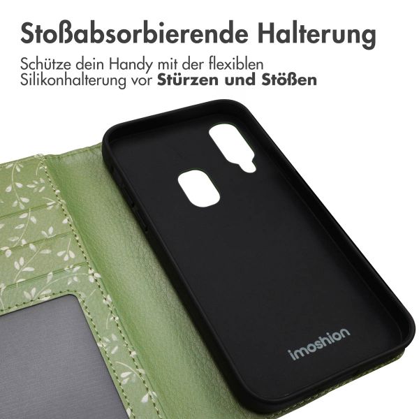 imoshion Design Klapphülle Samsung Galaxy A20e - Green Flowers