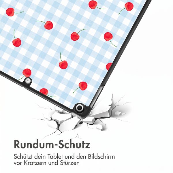 imoshion Design Trifold Klaphülle Apple iPad 9 (2021) 10.2 Zoll / iPad 8 (2020) 10.2 Zoll / iPad 7 (2019) 10.2 Zoll - Cherry Check