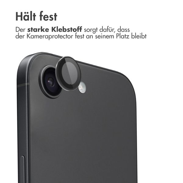 imoshion 2er-Pack Objektivschutz für Kamera für das Apple iPhone 16e - Schwarz