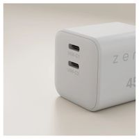 Zens Kompaktes Ladegerät 2x USB-C 45W - Netzteil - Weiß