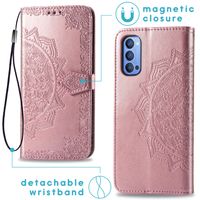 imoshion Mandala Klapphülle für das Oppo Reno4 5G - Roségold