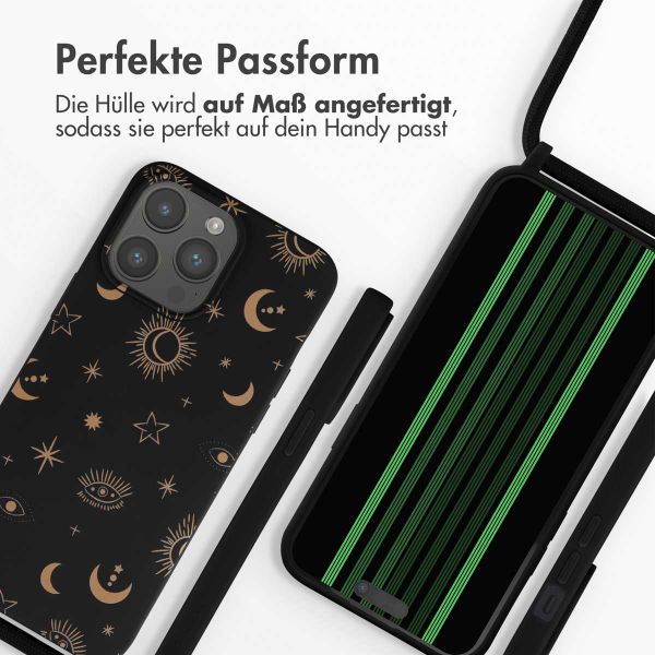 imoshion Silikonhülle design mit Band für das iPhone 15 Pro Max - Sky Black