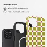 Selencia Vivid Rückabdeckung mit MagSafe Apple iPhone 15 - Check This Olive