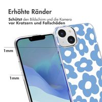 imoshion Design Hülle iPhone 14 - Retro Blue Flowers