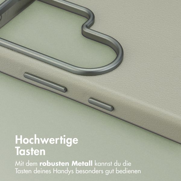 Accezz MagSafe Leather Backcover Samsung Galaxy S26 Ultra - Light Grey