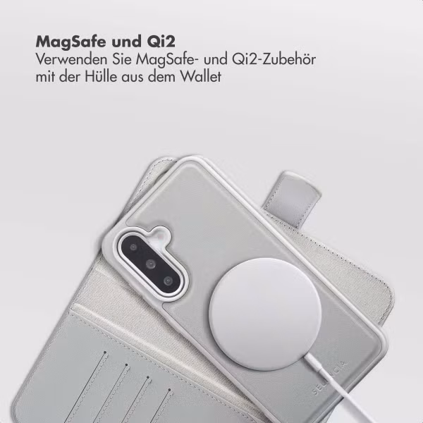 Selencia Olyn Abnehmbare Bookcase mit MagSafe Samsung Galaxy A36 - Grau
