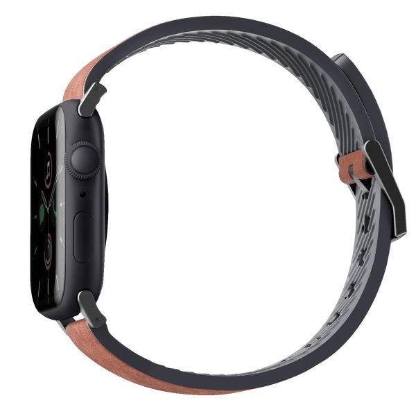 Uniq Straden Wasserdichtes Lederarmband für das  Apple Watch Series 1 t/m 11 / SE / Ultra (44/45/46/49 mm) - Toffee