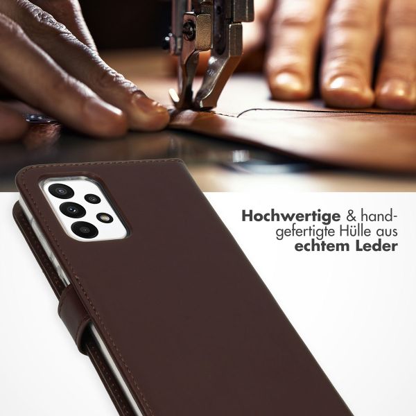Selencia Echtleder Klapphülle Samsung Galaxy A23 (5G) - Braun