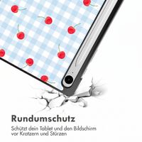 imoshion Design Trifold Klaphülle Samsung Galaxy Tab S9 11.0 Zoll / S10 Lite / S10 FE / S9 FE 10.9 Zoll - Cherry Check