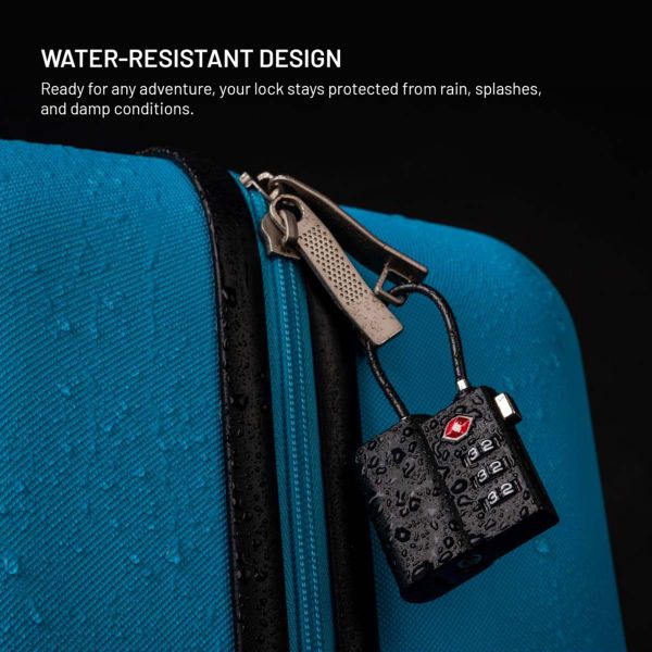 Fixed Tag Lock mit Apple Find My Unterstützung - TSA Reiseschloss für den Koffer - Schwarz