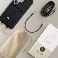 Selencia Sera HandyHülle mit Kordel und Umschlag-Kartenhalter Samsung Galaxy S26 Ultra - Schwarz